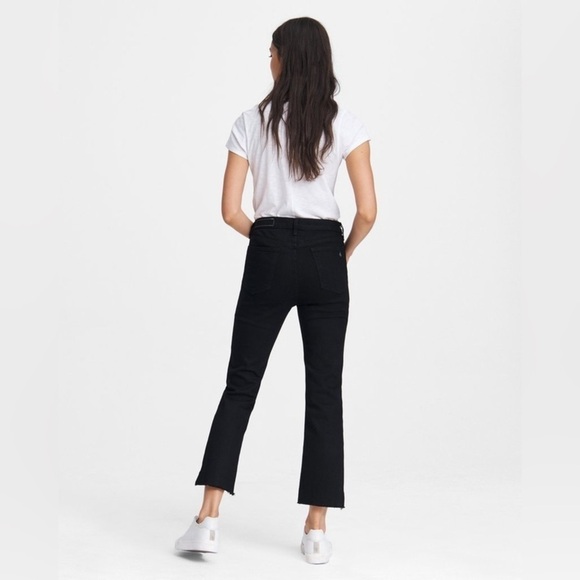 Rag & Bone Black Nina High-Rise Stove Pipe Straight Jeans 30 - Picture 2 of 13